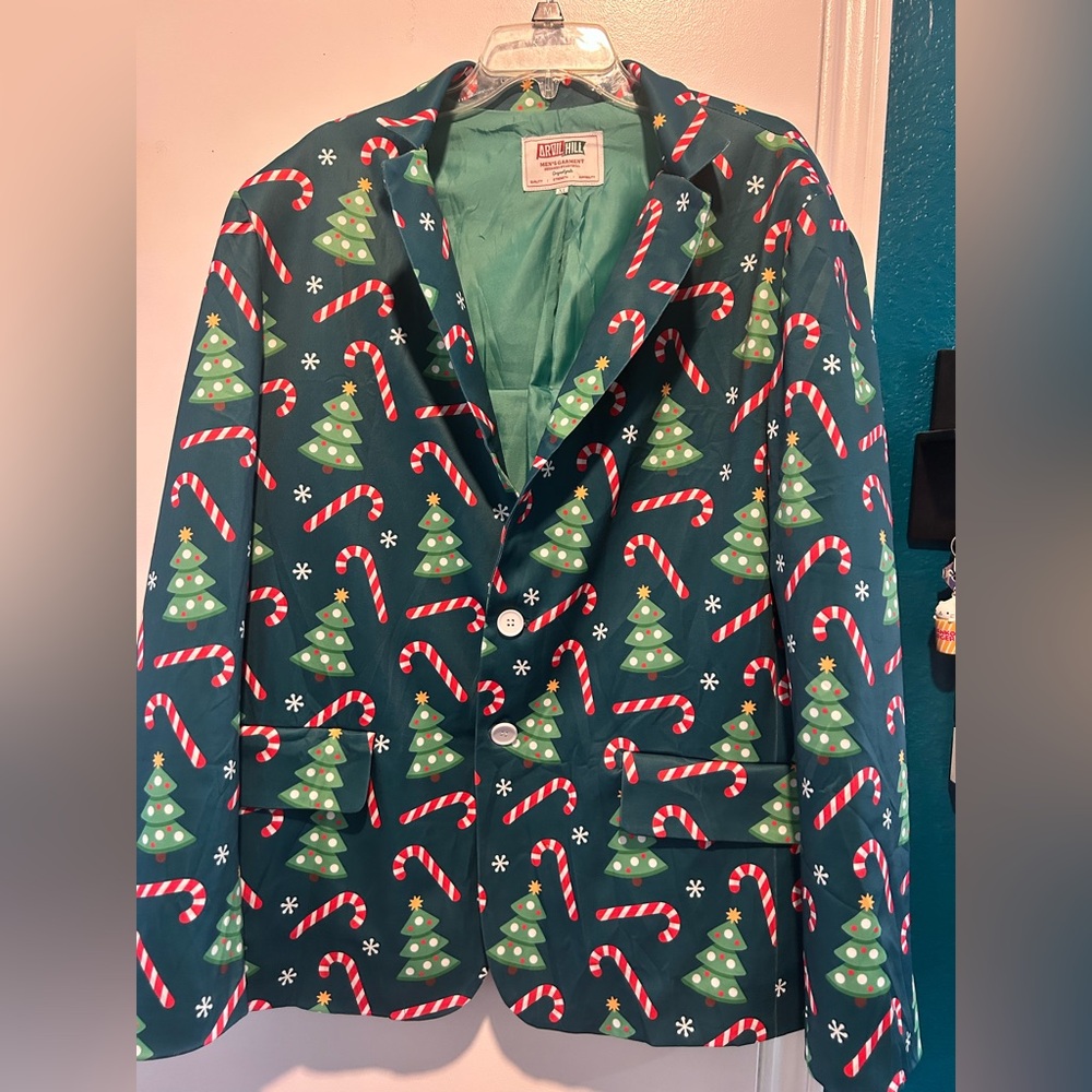 Festive Green Christmas Tree Jacket